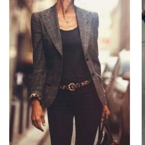 Ralph Lauren Plaid Wool Blazer Jacket